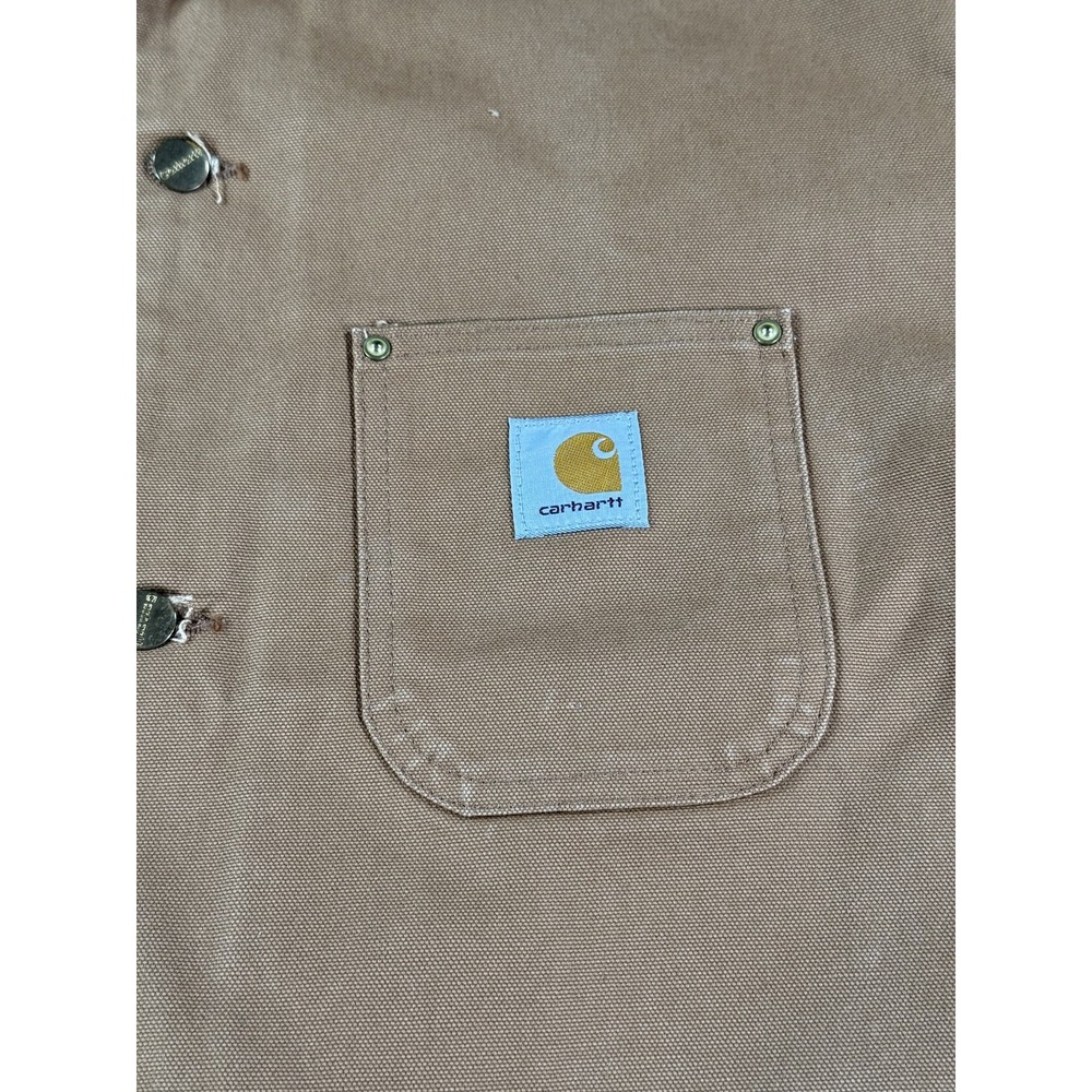 Carhartt Chore‎ Coat Jacket Mens 2XL Tall Brown Blanket Lined Canvas Workwear - Picture 7 of 13